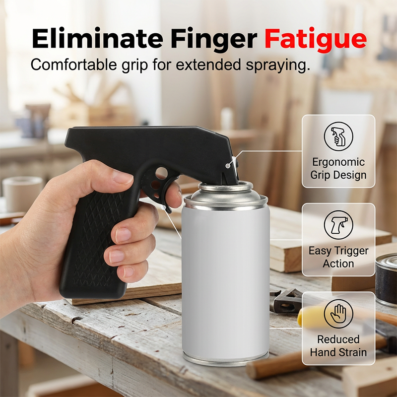 🥳2026 HOT SALE🥳💞50K+ SOLD! 🛠️✨ 50% OFF! Aerosol Spray Can Trigger Handle – Effortless precision control, full‑hand grip eliminates finger fatigue. Snap‑on install, no tools needed – transforms any standard spray can! 🖌️💪