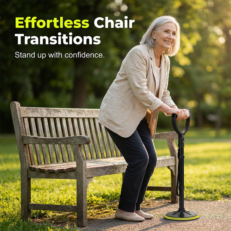 🥳2026 HOT SALE🥳💞50K+ SOLD!🧓🪑 50% OFF! Standing Assist Cane for Elderly – Heavy‑duty yet lightweight. Push‑button height adjustment, freestanding design. Regain confidence at home. A daily independence helper. 🌟✅
