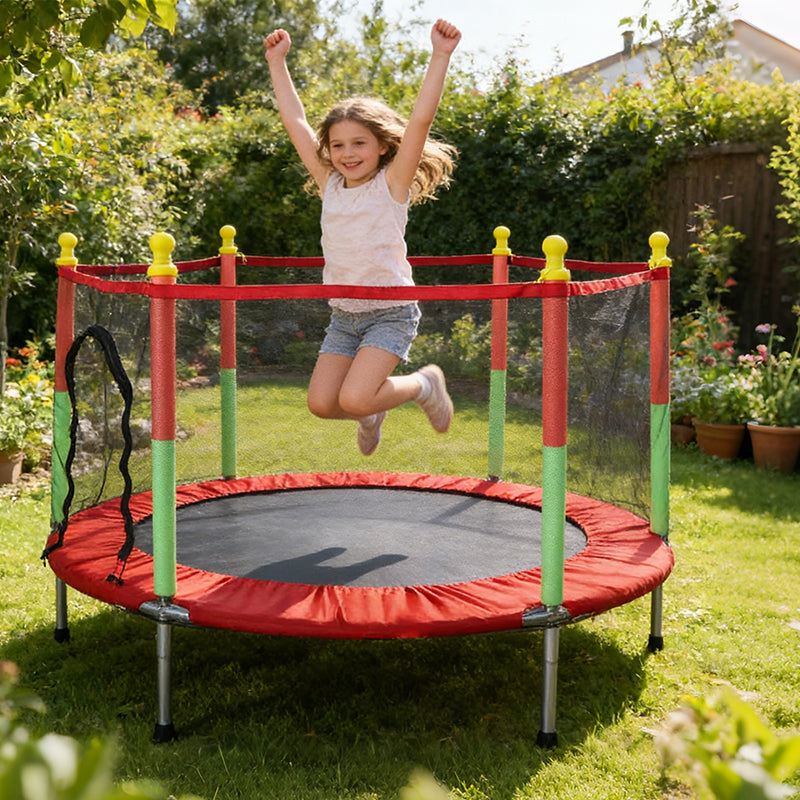 🥳2026 HOT SALE🥳💞50K+ SOLD!🎪🛡️ 50% OFF! Toddler Trampoline with Enclosure – 4.6ft, padded poles & spring‑free. Quiet & stable on any floor. A backyard of fun, right in your living room. Keep grandkids active & happy. 👵💕