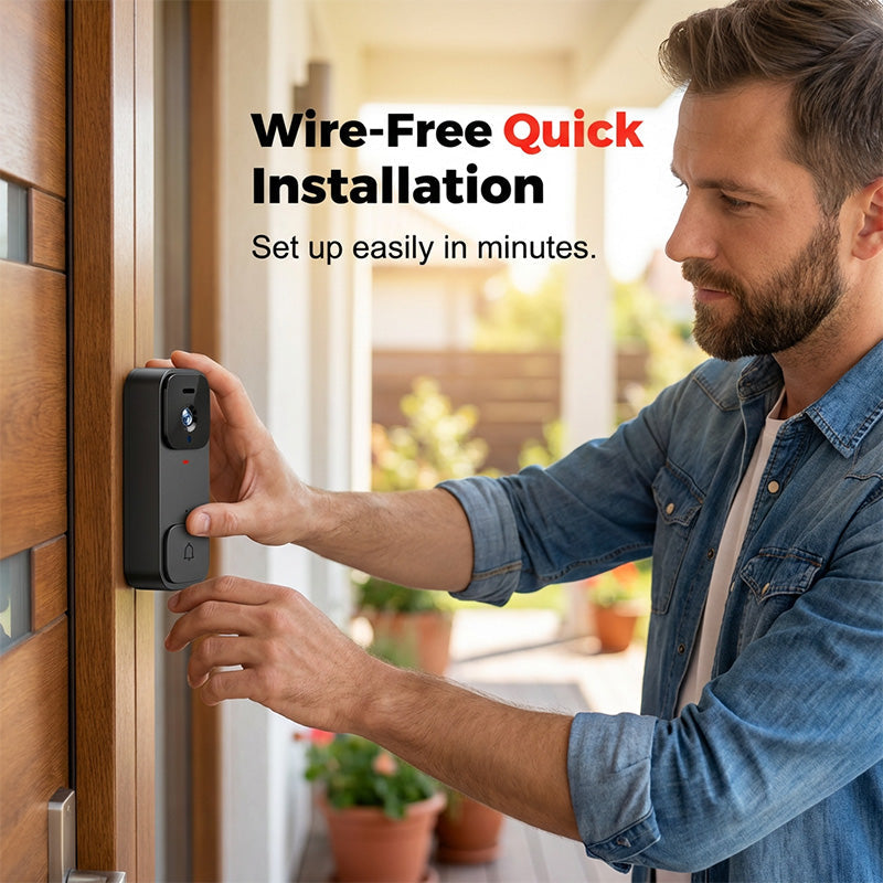 🥳2026 HOT SALE🥳💞50K+ SOLD!📹🚪 54% OFF! Smart Video Doorbell with 4.3″ Display – See & talk to visitors, no need to open the door. Infrared night vision. Stay safe! 🛡️✨