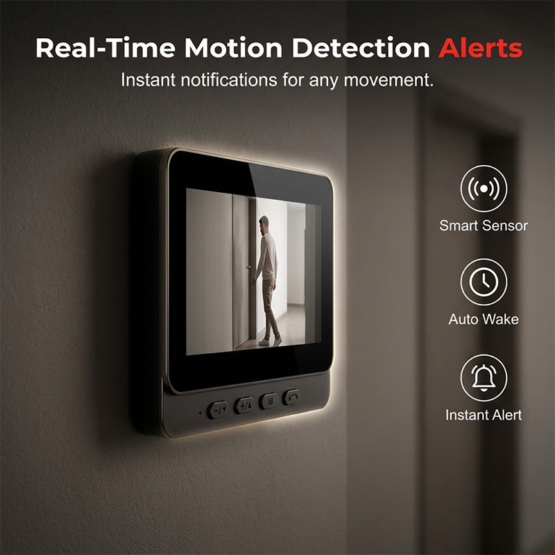 🥳2026 HOT SALE🥳💞50K+ SOLD!📹🚪 54% OFF! Smart Video Doorbell with 4.3″ Display – See & talk to visitors, no need to open the door. Infrared night vision. Stay safe! 🛡️✨