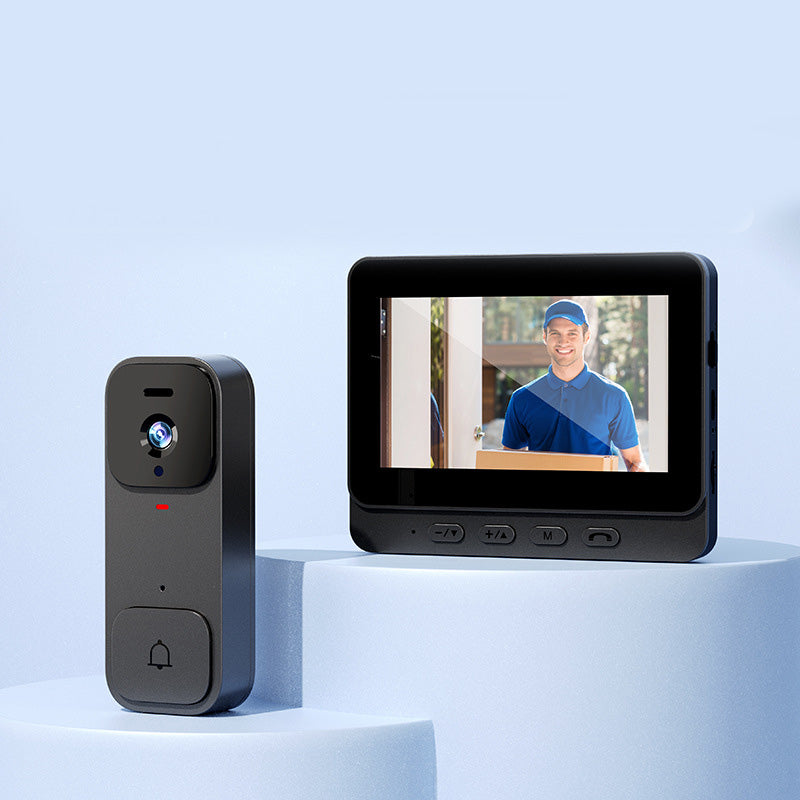 🥳2026 HOT SALE🥳💞50K+ SOLD!📹🚪 54% OFF! Smart Video Doorbell with 4.3″ Display – See & talk to visitors, no need to open the door. Infrared night vision. Stay safe! 🛡️✨