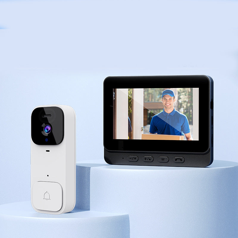 🥳2026 HOT SALE🥳💞50K+ SOLD!📹🚪 54% OFF! Smart Video Doorbell with 4.3″ Display – See & talk to visitors, no need to open the door. Infrared night vision. Stay safe! 🛡️✨