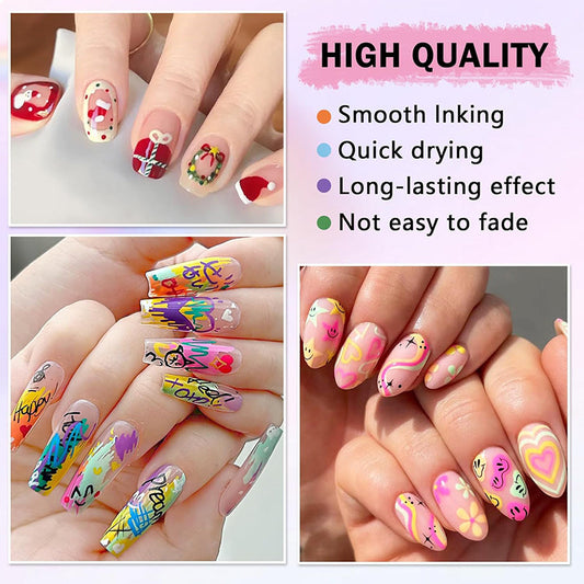 🥳2026 HOT SALE🥳💞50K+ SOLD!🎨💅 50% OFF! Dual-Tip Acrylic Nail Art Pens – 1mm fine + 5mm broad tips. Quick‑dry, vibrant colors. Smooth flow, no skips. Perfect for intricate DIY nails. 🖌️✨