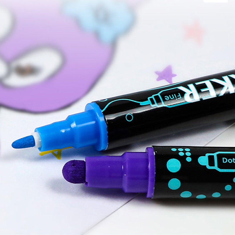🥳2026 HOT SALE🥳💞50K+ SOLD!🎨💅 50% OFF! Dual-Tip Acrylic Nail Art Pens – 1mm fine + 5mm broad tips. Quick‑dry, vibrant colors. Smooth flow, no skips. Perfect for intricate DIY nails. 🖌️✨