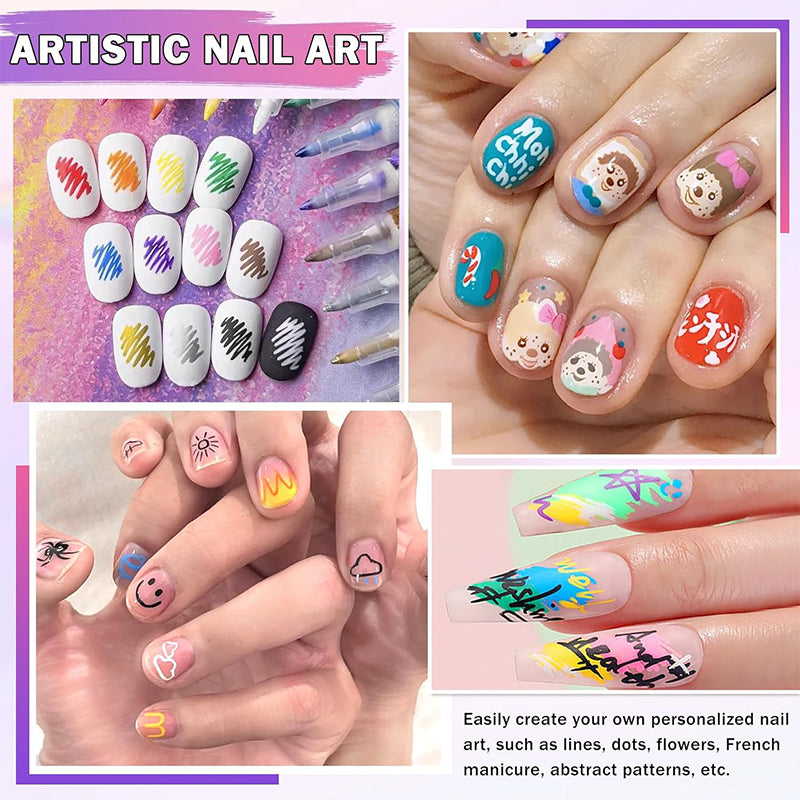 🥳2026 HOT SALE🥳💞50K+ SOLD!🎨💅 50% OFF! Dual-Tip Acrylic Nail Art Pens – 1mm fine + 5mm broad tips. Quick‑dry, vibrant colors. Smooth flow, no skips. Perfect for intricate DIY nails. 🖌️✨