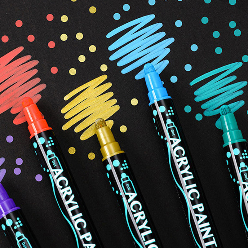 🥳2026 HOT SALE🥳💞50K+ SOLD!🎨💅 50% OFF! Dual-Tip Acrylic Nail Art Pens – 1mm fine + 5mm broad tips. Quick‑dry, vibrant colors. Smooth flow, no skips. Perfect for intricate DIY nails. 🖌️✨