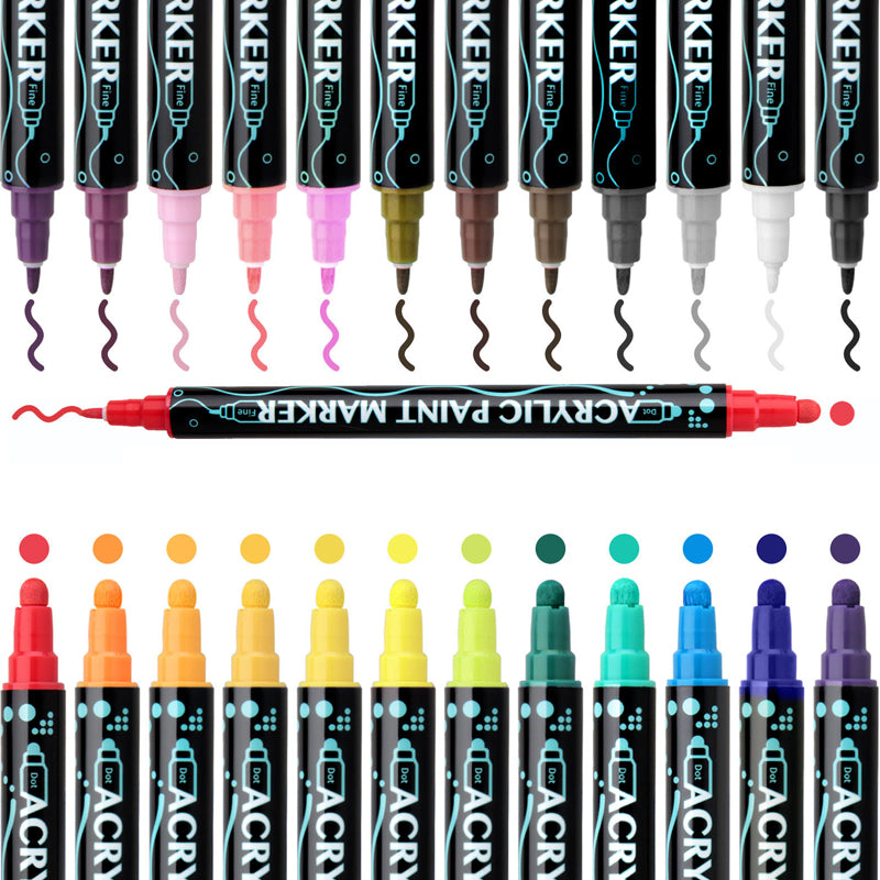 🥳2026 HOT SALE🥳💞50K+ SOLD!🎨💅 50% OFF! Dual-Tip Acrylic Nail Art Pens – 1mm fine + 5mm broad tips. Quick‑dry, vibrant colors. Smooth flow, no skips. Perfect for intricate DIY nails. 🖌️✨