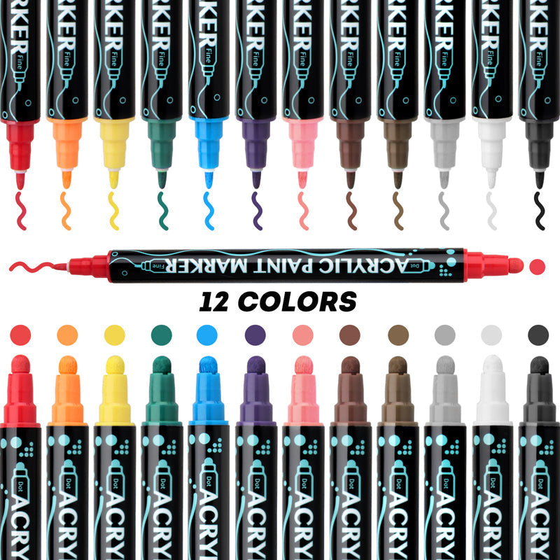 🥳2026 HOT SALE🥳💞50K+ SOLD!🎨💅 50% OFF! Dual-Tip Acrylic Nail Art Pens – 1mm fine + 5mm broad tips. Quick‑dry, vibrant colors. Smooth flow, no skips. Perfect for intricate DIY nails. 🖌️✨