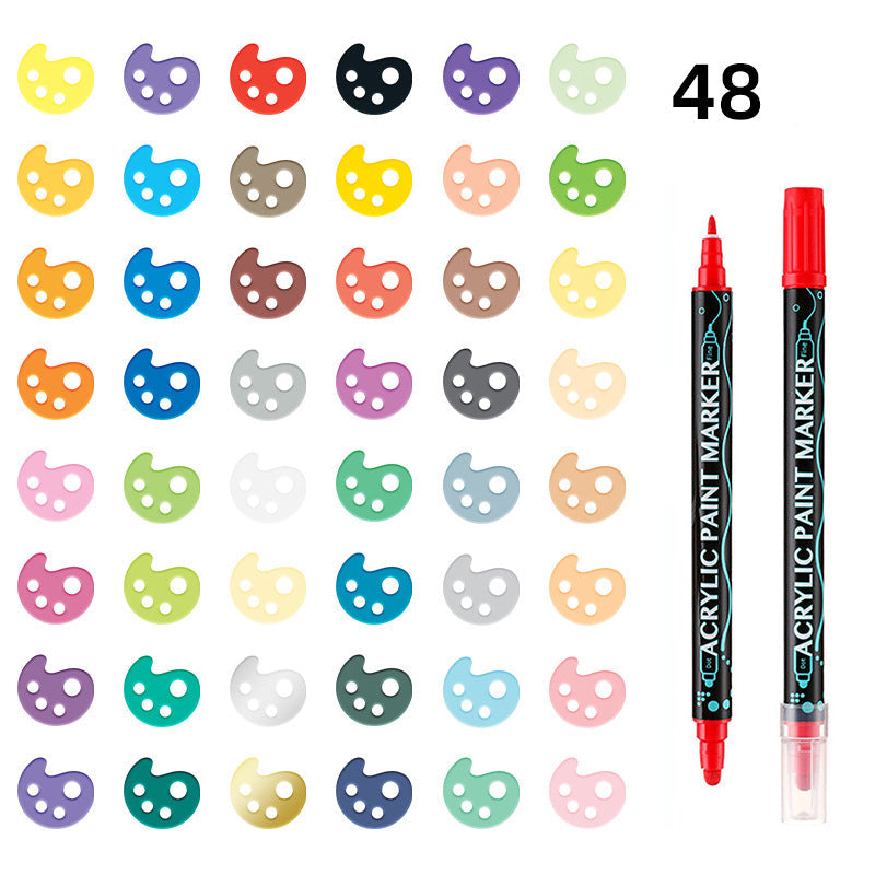 🥳2026 HOT SALE🥳💞50K+ SOLD!🎨💅 50% OFF! Dual-Tip Acrylic Nail Art Pens – 1mm fine + 5mm broad tips. Quick‑dry, vibrant colors. Smooth flow, no skips. Perfect for intricate DIY nails. 🖌️✨