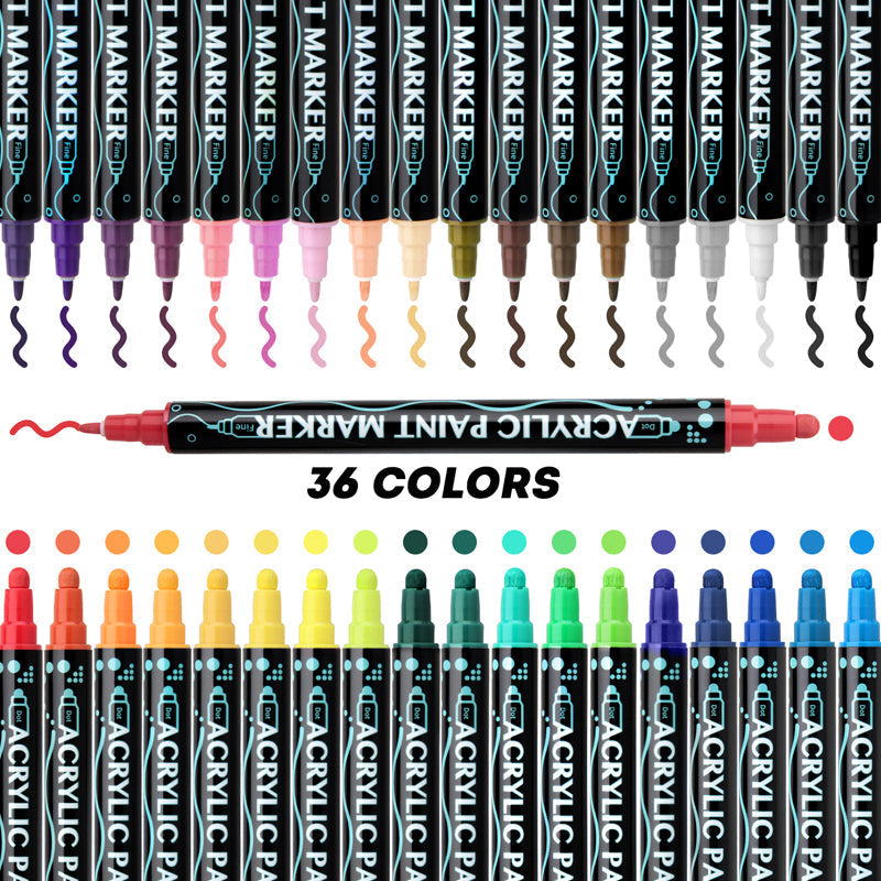🥳2026 HOT SALE🥳💞50K+ SOLD!🎨💅 50% OFF! Dual-Tip Acrylic Nail Art Pens – 1mm fine + 5mm broad tips. Quick‑dry, vibrant colors. Smooth flow, no skips. Perfect for intricate DIY nails. 🖌️✨