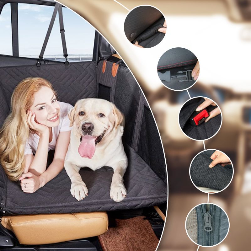 🥳2026 HOT SALE🥳💞50K+ SOLD! 🐾🚗 50% OFF! Hard Bottom Car Seat Cover for Pet – waterproof, hammock style, adjustable straps, universal fit. Keeps car clean & pet comfy! 🛡️💪