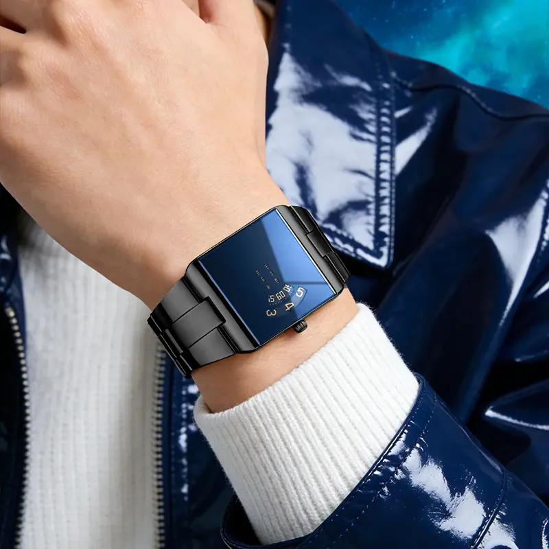 🥳2026 HOT SALE🥳💞50K+ SOLD! ⌚💼 50% OFF! Men's Square Quartz Watch – modern case, stainless steel band & waterproof. Versatile for everyday & business! ✨🛡️