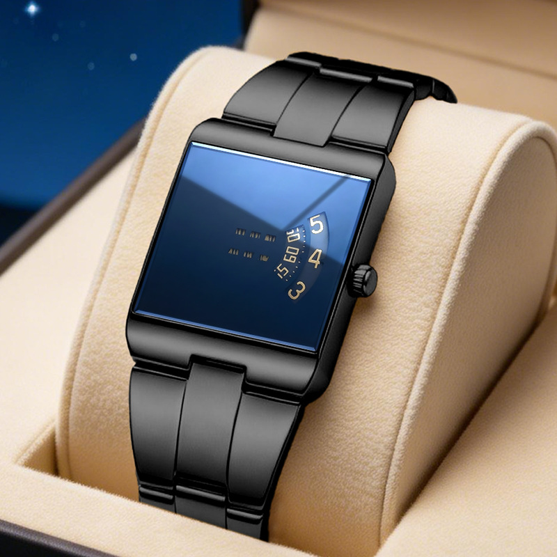 🥳2026 HOT SALE🥳💞50K+ SOLD! ⌚💼 50% OFF! Men's Square Quartz Watch – modern case, stainless steel band & waterproof. Versatile for everyday & business! ✨🛡️