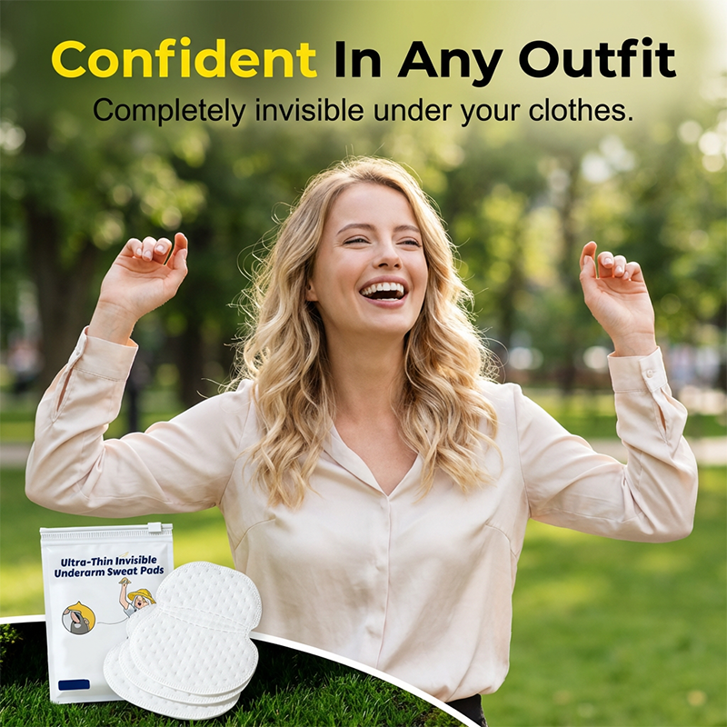 🥳2026 HOT SALE🥳💞50K+ SOLD!👕💧 50% OFF! Invisible Underarm Sweat Pads – Ultra‑thin, breathable. No more yellow stains. Stay fresh & dry all day. ✨🛡️