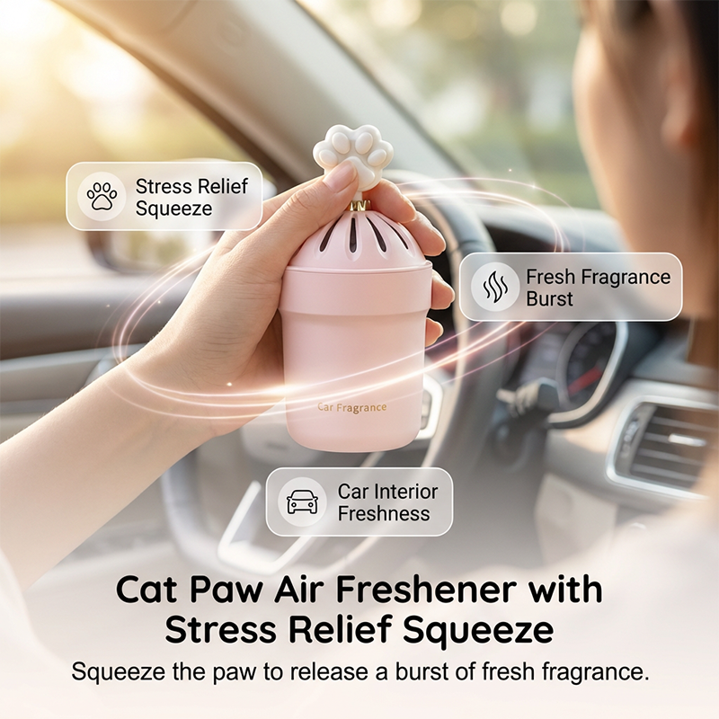 🥳2026 HOT SALE🥳💞50K+ SOLD!🐾😌 50% OFF! Pinchable Paw Freshener – Calming fidget toy + odour eliminator. Fits any cup holder, press for precise scent. Keeps your car smelling clean for weeks. A stress‑free commute! 🌼🚘