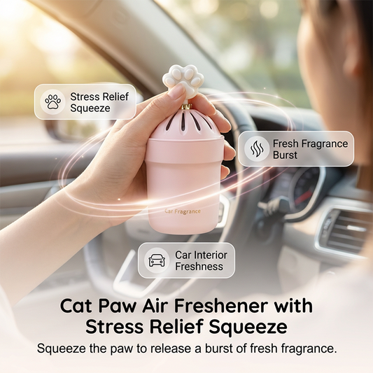 🥳2026 HOT SALE🥳💞50K+ SOLD!🐾😌 50% OFF! Pinchable Paw Freshener – Calming fidget toy + odour eliminator. Fits any cup holder, press for precise scent. Keeps your car smelling clean for weeks. A stress‑free commute! 🌼🚘