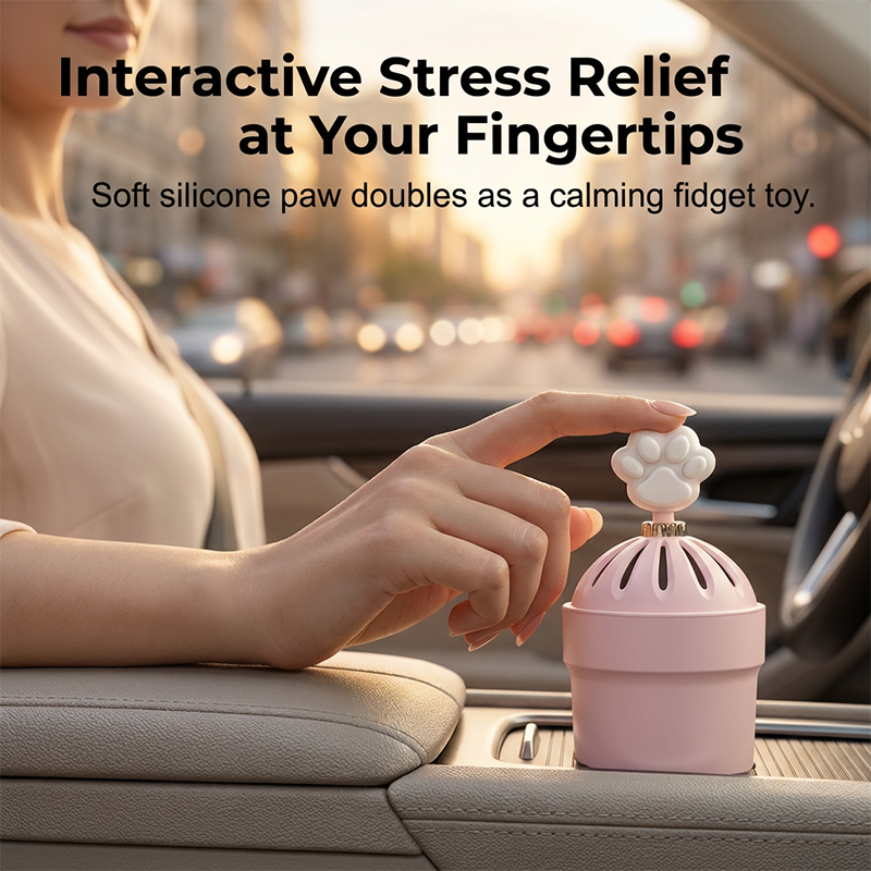 🥳2026 HOT SALE🥳💞50K+ SOLD!🐾😌 50% OFF! Pinchable Paw Freshener – Calming fidget toy + odour eliminator. Fits any cup holder, press for precise scent. Keeps your car smelling clean for weeks. A stress‑free commute! 🌼🚘
