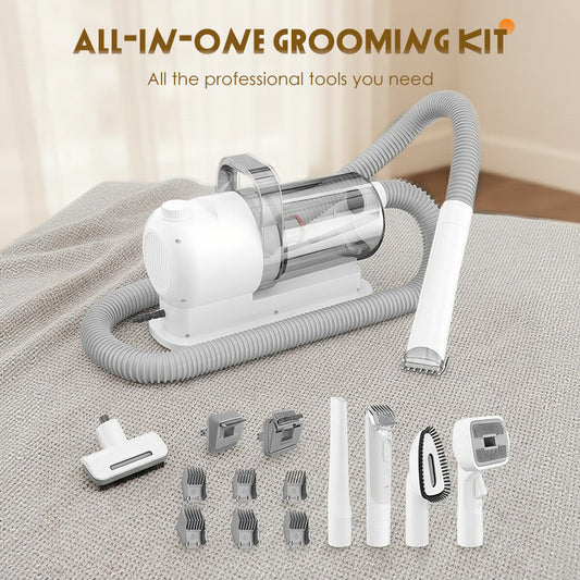 🥳2026 HOT SALE🥳💞50K+ SOLD!🐕✨ 50% OFF! All-in-One Pet Grooming Vacuum Kit – Suction collects 99% of loose fur while you brush. 2.5L dustbin, ultra‑quiet (<65dB). Save on groomers, keep your home clean. A stress‑free grooming solution! 🧹💚