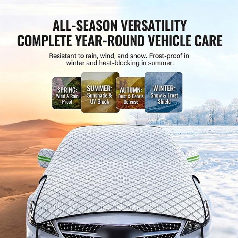 🥳2026 HOT SALE🥳💞50K+ SOLD!❄️☀️ 50% OFF! Car Windshield Snow Cover – All‑season protection – shields from snow, ice, sun & dust. Covers hood, glass & side windows. Strong straps – no slipping! 🚗✨