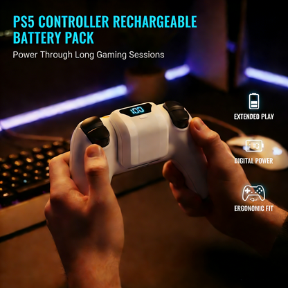🥳2026 HOT SALE🥳💞50K+ SOLD! 🎮📊 50% OFF! Rechargeable Battery Pack – clear digital display shows 1-100% charge at a glance. Type-C fast charge, 1.5-2 hours to full. Never guess your battery life again! 🕹️✅