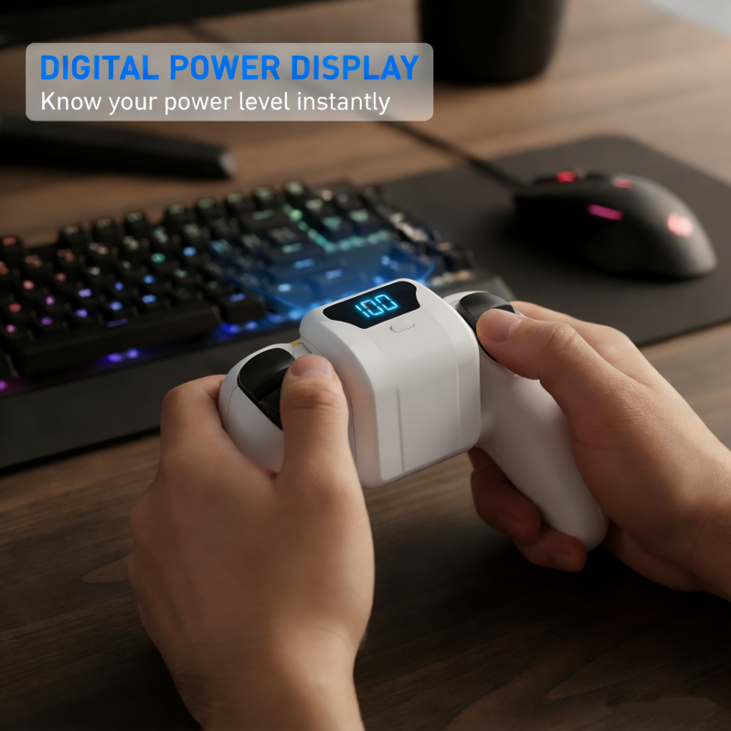 🥳2026 HOT SALE🥳💞50K+ SOLD! 🎮📊 50% OFF! Rechargeable Battery Pack – clear digital display shows 1-100% charge at a glance. Type-C fast charge, 1.5-2 hours to full. Never guess your battery life again! 🕹️✅