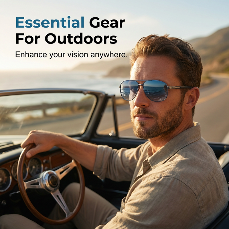 🥳2026 HOT SALE🥳💞50K+ SOLD!👓💪 50% OFF! Outdoor Polarized Sunglasses – Blocks glare, reduces eye strain. Soft silicone nose pads & textured temple tips. Easy to wear all day. A clear view for every outing. 🚗🌿