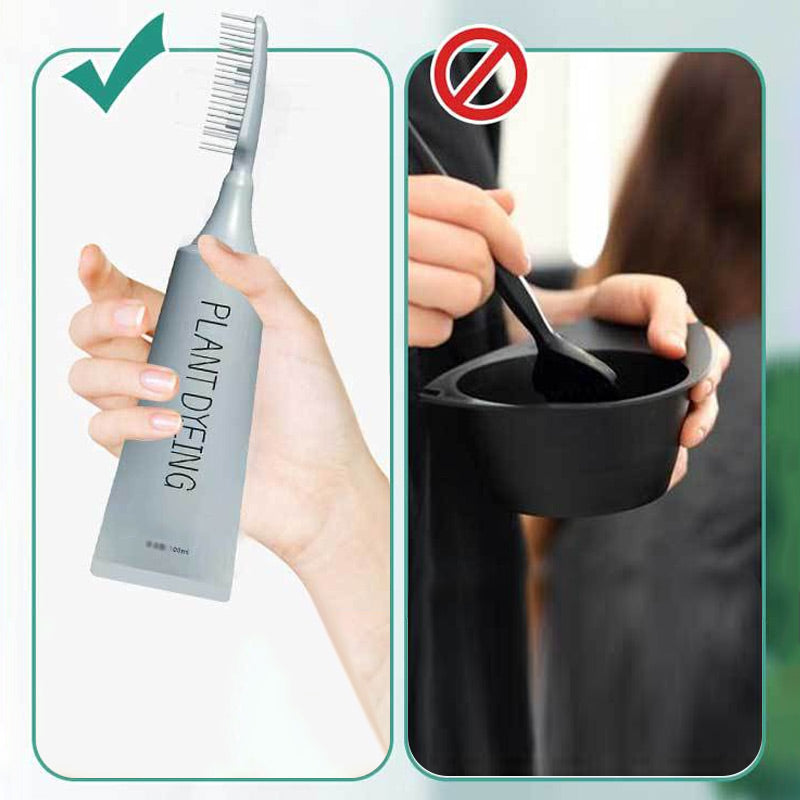 🥳2026 HOT SALE🥳💞50K+ SOLD!🌿🪥 50% OFF! Plant‑Based Comb Hair Dye – Brush & colour in one. No mixing, no mess. Naturally darkens hair. Gentle & chemical‑free! 🌸✨