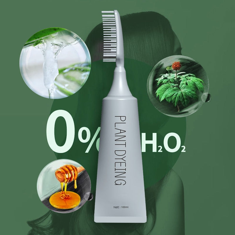 🥳2026 HOT SALE🥳💞50K+ SOLD!🌿🪥 50% OFF! Plant‑Based Comb Hair Dye – Brush & colour in one. No mixing, no mess. Naturally darkens hair. Gentle & chemical‑free! 🌸✨