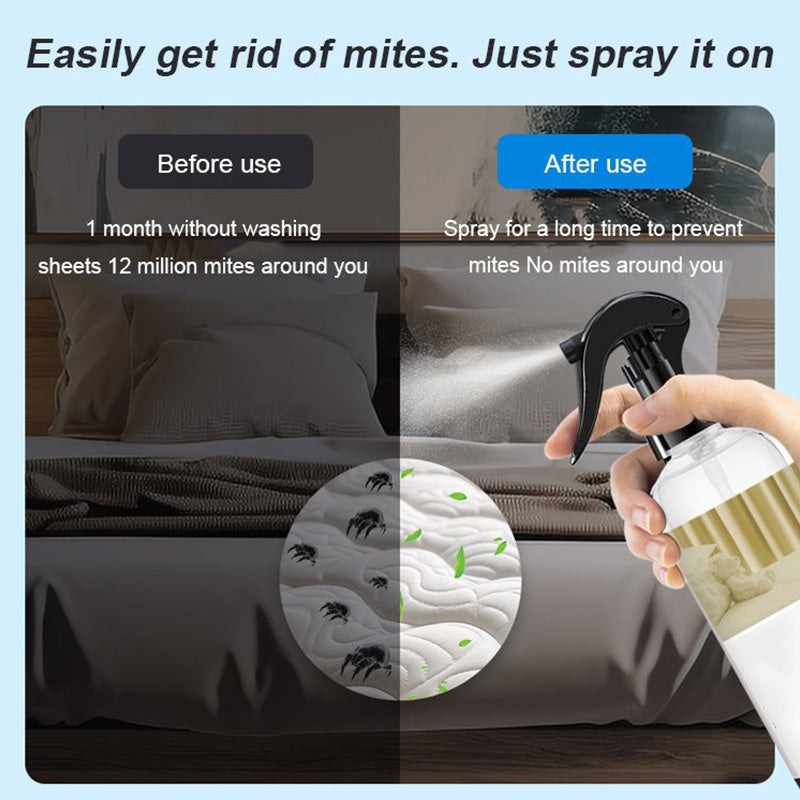 🥳2026 HOT SALE🥳💞50K+ SOLD!🧸✅ Buy 1 Get 1 FREE! Anti‑Mite Spray – Unscented option available. Eliminates bacteria & mites. Safe for plush toys & mattresses. A family essential. 🏡🌟