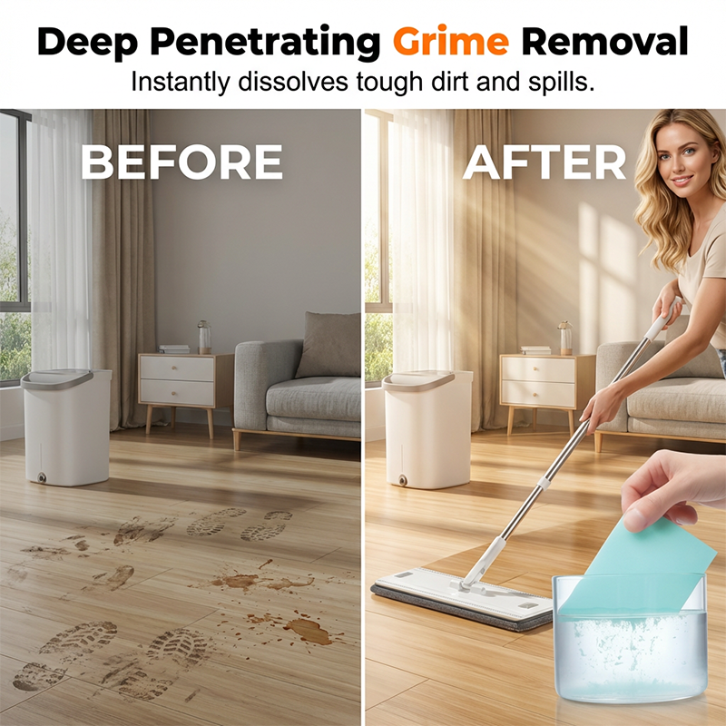 🥳2026 HOT SALE🥳💞50K+ SOLD!💧✨ 50% OFF! Dissolvable Floor Cleaner Sheets – Instant dissolve, zero residue. Safe for all hard floors. 60 sheets, easy storage. 🧹🏠