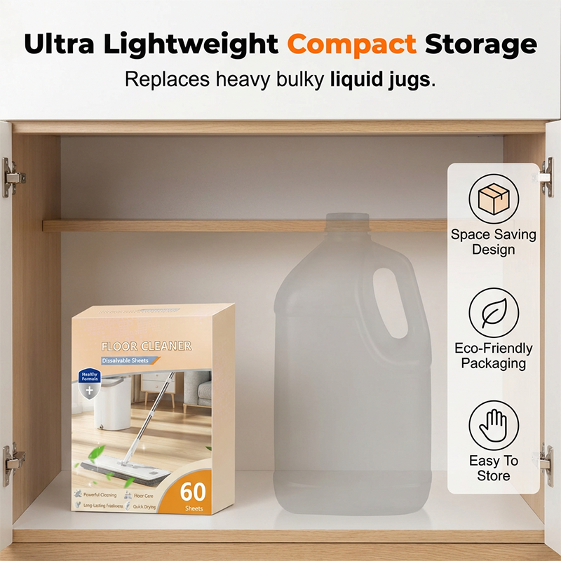 🥳2026 HOT SALE🥳💞50K+ SOLD!💧✨ 50% OFF! Dissolvable Floor Cleaner Sheets – Instant dissolve, zero residue. Safe for all hard floors. 60 sheets, easy storage. 🧹🏠