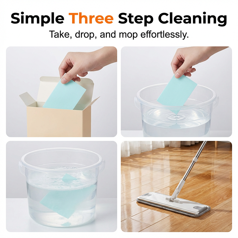 🥳2026 HOT SALE🥳💞50K+ SOLD!💧✨ 50% OFF! Dissolvable Floor Cleaner Sheets – Instant dissolve, zero residue. Safe for all hard floors. 60 sheets, easy storage. 🧹🏠