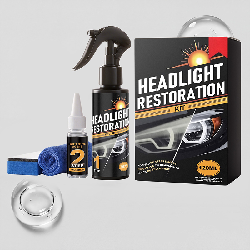 🥳2026 HOT SALE🥳💞50K+ SOLD!⏰🔧 Buy 2 Get 1 Free – LAST DAY! Headlight Restorer Kit – 2 steps, no disassembly. Removes yellow haze, restores clarity. Long‑lasting UV shield. 🚗✨