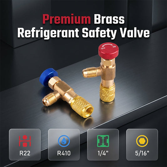 🥳2026 HOT SALE🥳💞50K+ SOLD!❄️🛡️ 50% OFF! HVAC Refrigerant Safety Valve – Brass build, anti‑frostbite. Leak‑proof for R22/R410a. 🔧✨