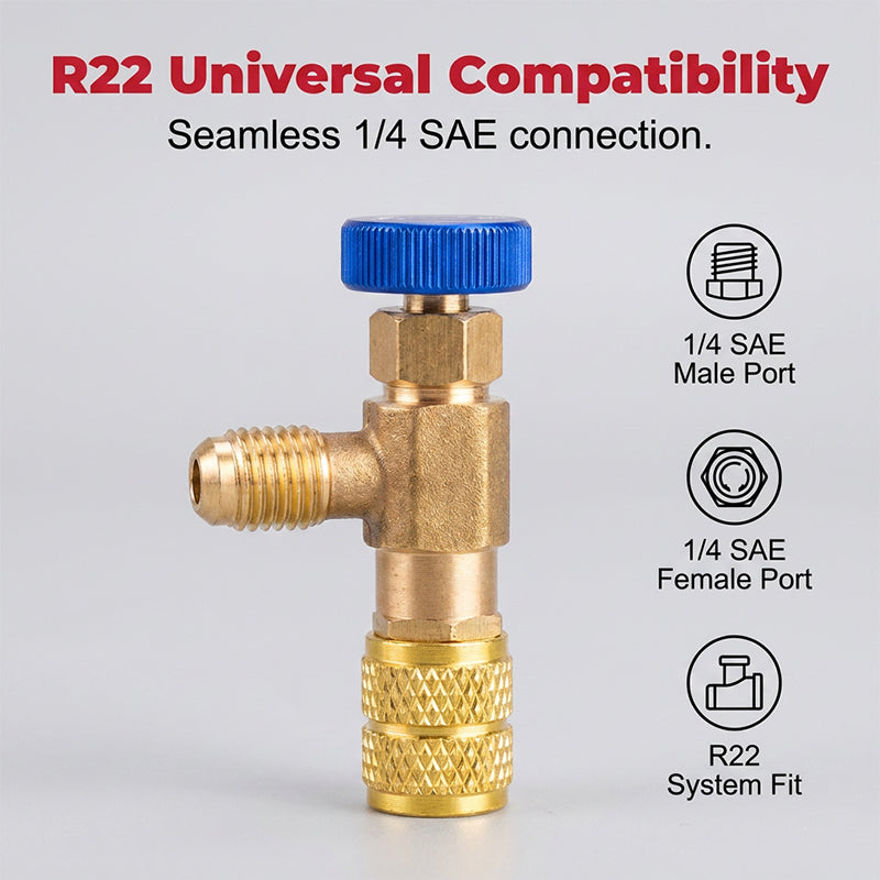 🥳2026 HOT SALE🥳💞50K+ SOLD!❄️🛡️ 50% OFF! HVAC Refrigerant Safety Valve – Brass build, anti‑frostbite. Leak‑proof for R22/R410a. 🔧✨