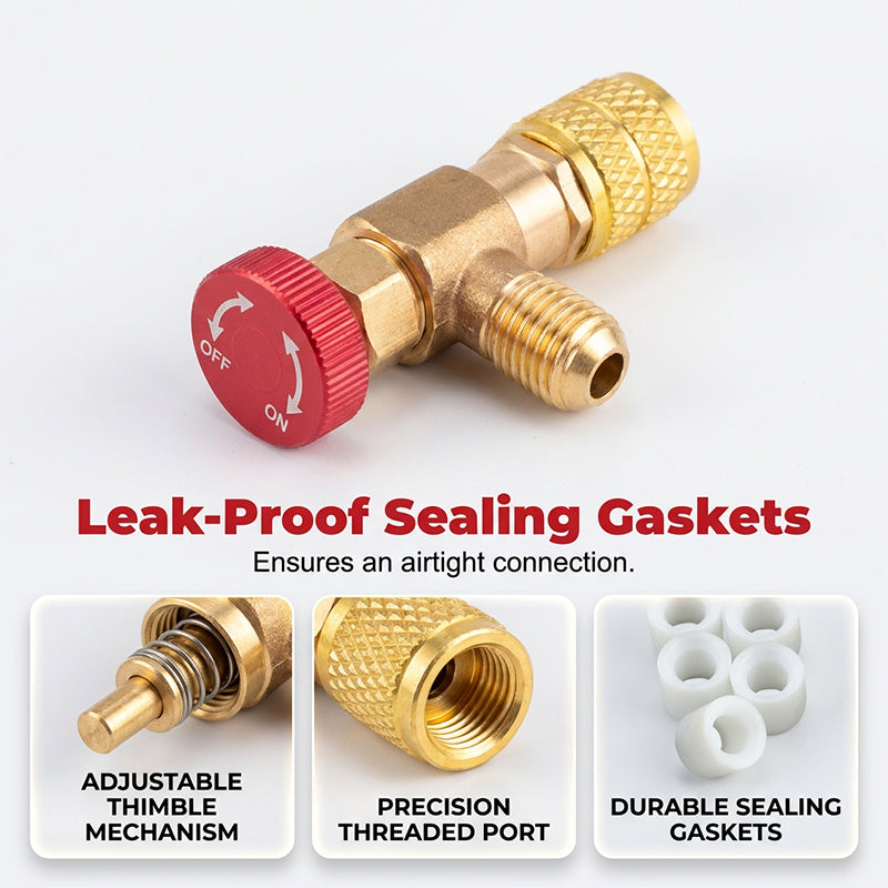 🥳2026 HOT SALE🥳💞50K+ SOLD!❄️🛡️ 50% OFF! HVAC Refrigerant Safety Valve – Brass build, anti‑frostbite. Leak‑proof for R22/R410a. 🔧✨