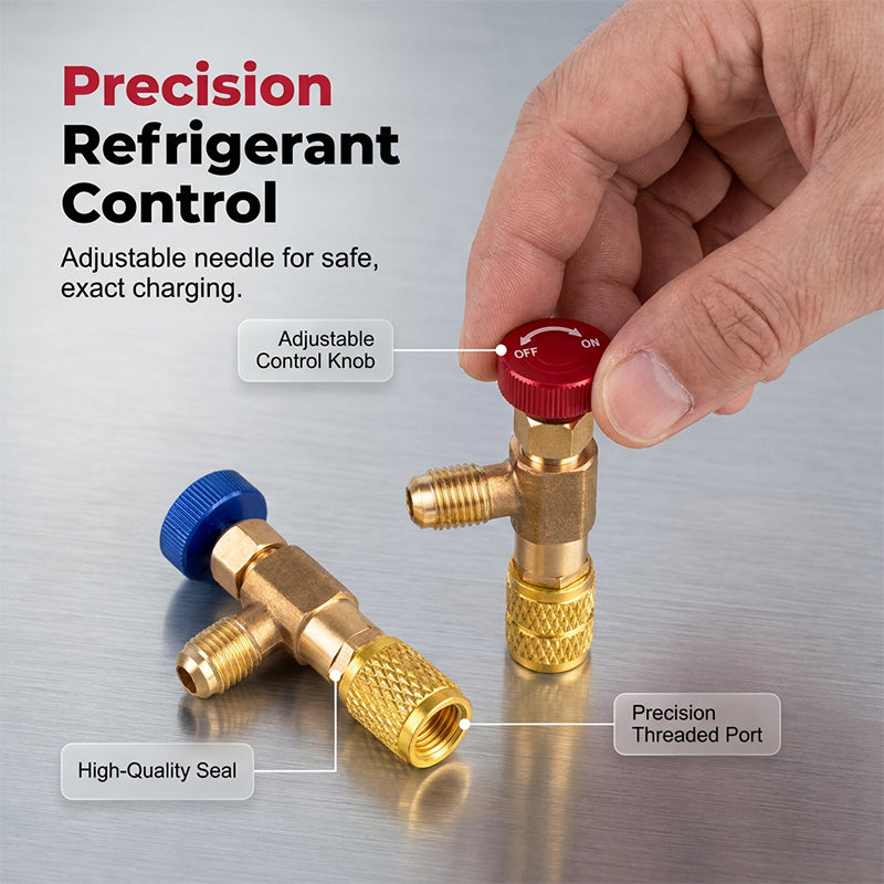 🥳2026 HOT SALE🥳💞50K+ SOLD!❄️🛡️ 50% OFF! HVAC Refrigerant Safety Valve – Brass build, anti‑frostbite. Leak‑proof for R22/R410a. 🔧✨