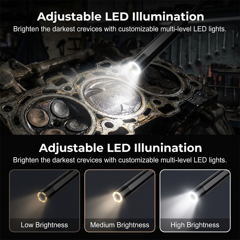 🥳2026 HOT SALE🥳💞50K+ SOLD!📱🔍 50% OFF! Industrial Endoscope – 4.3″ IPS screen, IP67 waterproof. Semi‑rigid cable, adjustable LED. See inside pipes & engines. 🔧✨
