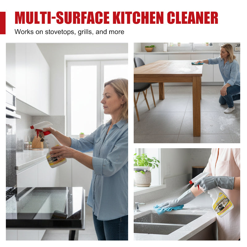 🥳2026 HOT SALE🥳💞50K+ SOLD!🛡️✨ 50% OFF! No-Rinse Kitchen Cleaner – Tough on stains, no scrubbing. Restores shine instantly. Your kitchen’s best friend. 🍳💚
