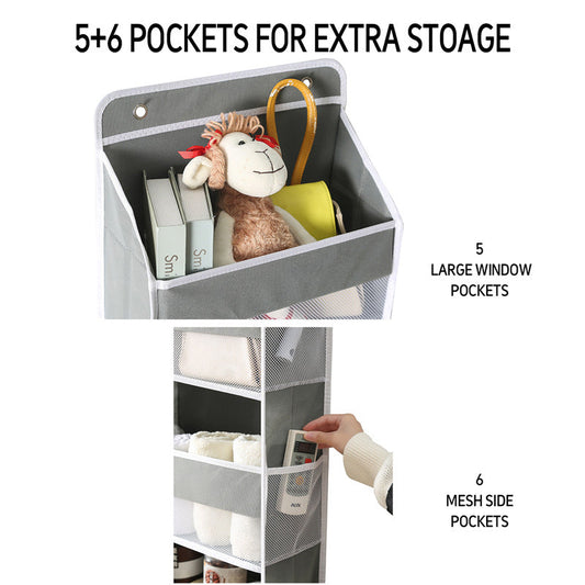 🥳2026 HOT SALE🥳💞50K+ SOLD!🧺✨ 50% OFF! 5‑Tier Hanging Organizer – Holds clothes, toys & more. Strong fabric, easy access. Perfect for closets & doors. 🪞🏠