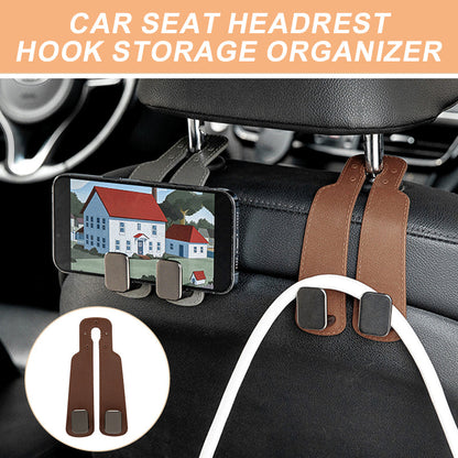 🥳2026 HOT SALE🥳💞50K+ SOLD!🚗🧺 50% OFF! Car Headrest Hook Organizer – Holds bags & groceries. No rolling around, keeps seats tidy. Easy clip-on. 👛✨