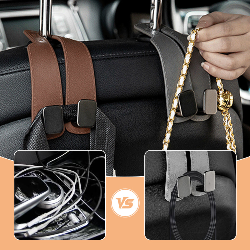 🥳2026 HOT SALE🥳💞50K+ SOLD!🚗🧺 50% OFF! Car Headrest Hook Organizer – Holds bags & groceries. No rolling around, keeps seats tidy. Easy clip-on. 👛✨