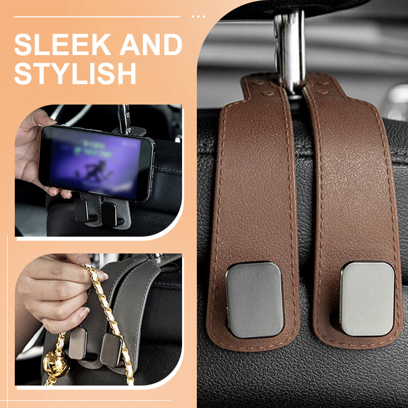 🥳2026 HOT SALE🥳💞50K+ SOLD!🚗🧺 50% OFF! Car Headrest Hook Organizer – Holds bags & groceries. No rolling around, keeps seats tidy. Easy clip-on. 👛✨