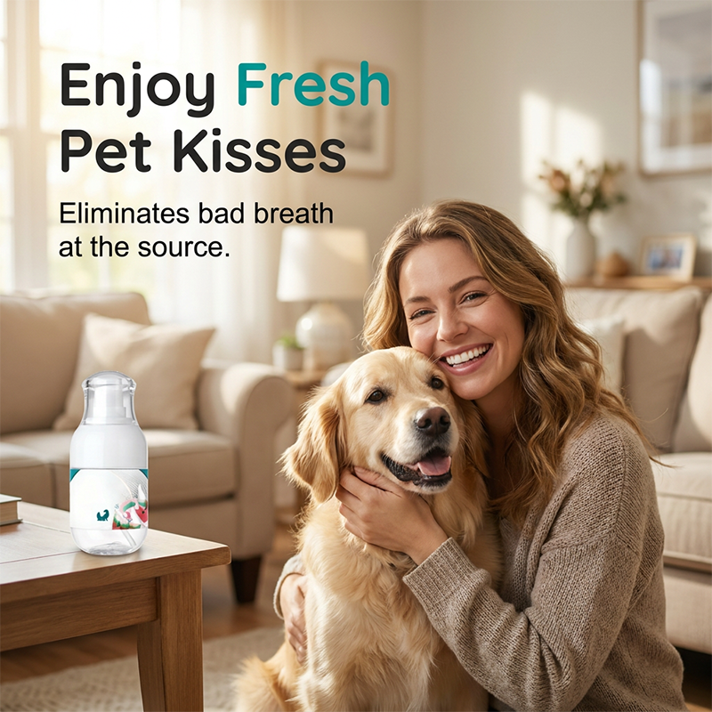 🥳2026 HOT SALE🥳💞50K+ SOLD!🐾💧 50% OFF! No‑Brush Pet Dental Care Liquid – Just add to water, no brushing needed. Targets plaque & tartar, freshens breath. Stress‑free oral care for your furry friend! 🦷✨