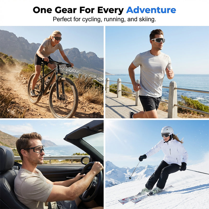 🥳2026 HOT SALE🥳💞50K+ SOLD!🚴🛡️ 50% OFF! UV400 Photochromic Glasses – Clear to tinted, perfect for cycling & driving. Ergonomic fit, all‑day comfort. 🚵‍♂️💨