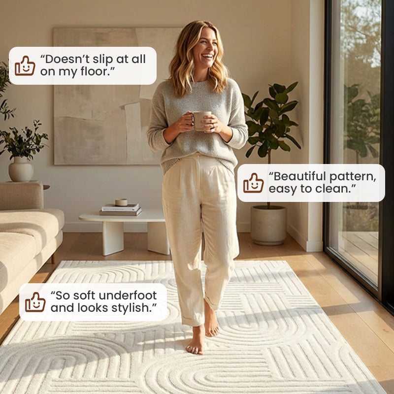 🥳2026 HOT SALE🥳💞50K+ SOLD! ☁️🦶 Plush Arch Pattern Rug – ultra-soft short pile feels warm & cozy underfoot. Non-slip backing grips firmly – stays put, won't slide. Perfect for living rooms, bedrooms & entryways – step onto comfort every day! 🏠✨
