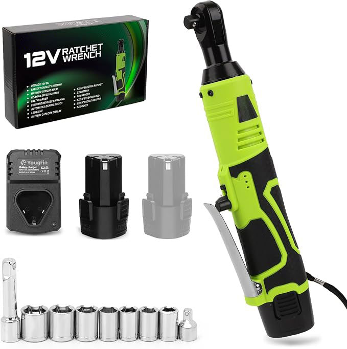 🥳2026 HOT SALE🥳💞50K+ SOLD! 🔧🚗 50% OFF! Wireless Electric Ratchet Wrench – compact & cordless, fits narrow spaces where hand tools can't. 2 batteries, power indicator & forward/reverse toggle. DIY made easy! 🔋💪