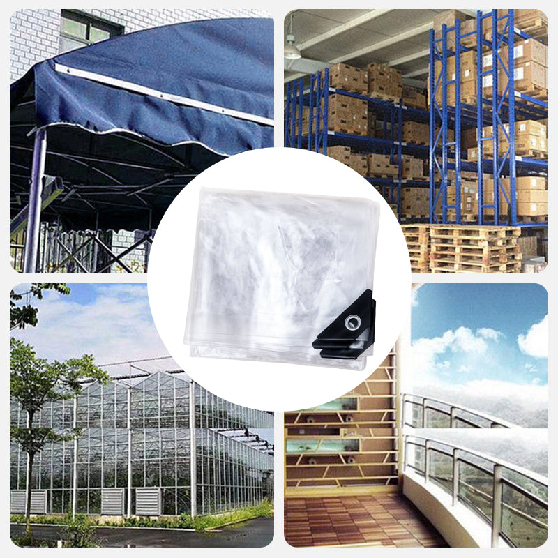 🥳2026 HOT SALE🥳💞50K+ SOLD!🛡️🌧️ 50% OFF! Heavy Duty Clear Tarp – 14 Mil thick, weatherproof & tear‑resistant. Protects garden & outdoor gear. ☔✨