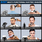 🥳2026 HOT SALE🥳💞50K+ SOLD! 🧔⚡ 50% OFF! Upgrade Multifunctional Shaver – 7D floating close shave, 5 attachments, wireless charging & LED display. Wet & dry, easy clean! 🛡️💪